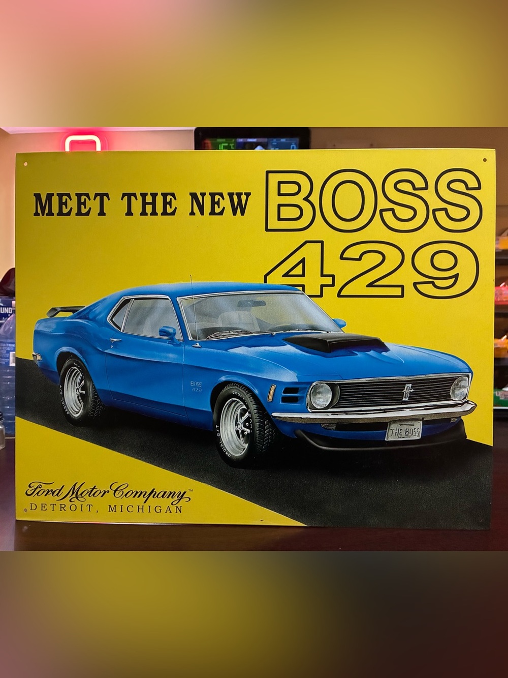 Ford Boss 429 Tin Wall Art - 16x12.5. Mancave